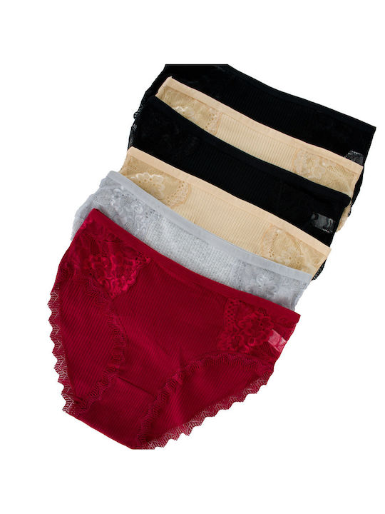 Talie înaltă Femei Slip MultiPack cu Dantelă