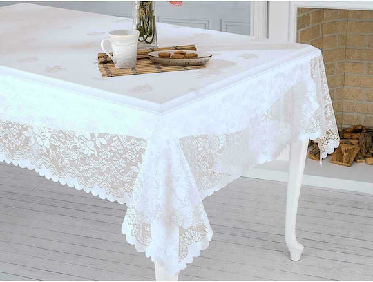 Linea Home Roses με Δαντέλα Λευκό 140x180εκ.