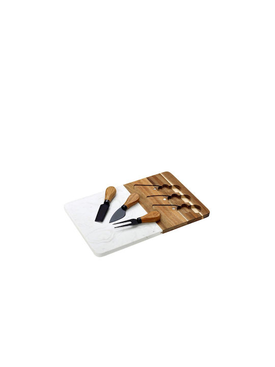 Cryspo Trio Wooden Cheese Serving Platter 33x22cm 4pcs