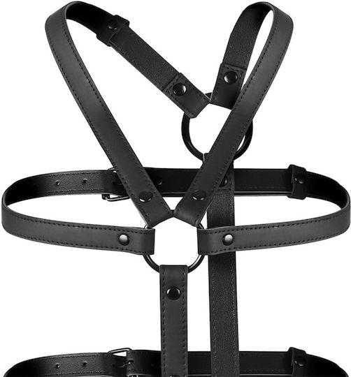 Fetish Submissive Комплект за Връзване на Тяло с Крайници в Черен Цвят