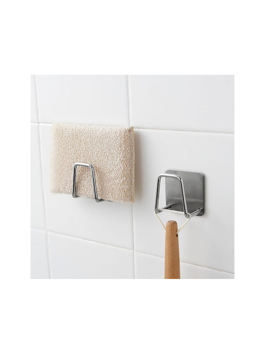 Кука Баня Единично с винтове ​5x5см Inox Сив