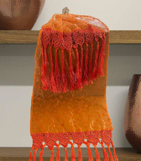 Linea Home Runner Port with Embroidery Orange 55x200cm