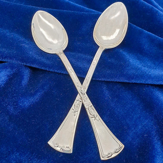Savvas Design Spoon Set Dinner Metallic Silver 14cm 6pcs
