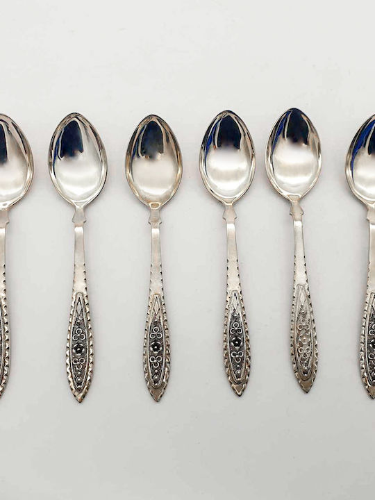 Savvas Design Löffelset Abendessen Metall Silber 14cm 6Stück