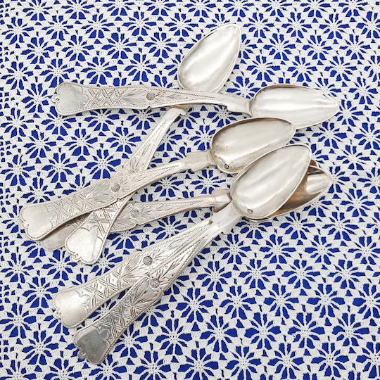 Savvas Design Set de Linguri Alimente Metalice Argintiu 16cm 6buc