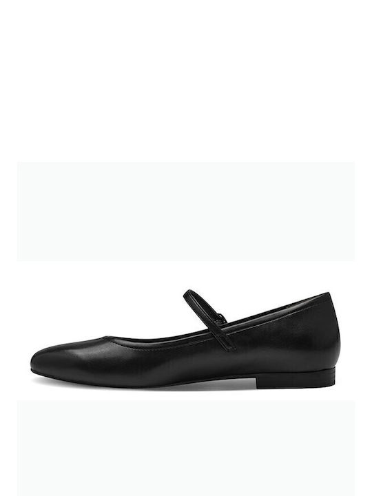 Synthetic Leather Ballerinas Black