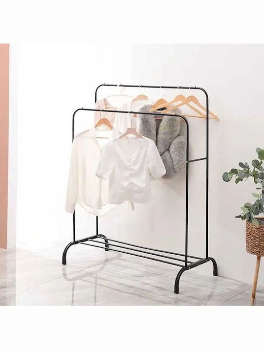 Factory Κρεμάστρα Δαπέδου από Μέταλλο Μαύρη 110x57x150cm