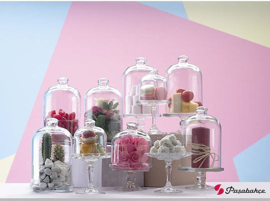 Espiel Mini Patisserie Тортена постава Стъклен с Капак и Крака Прозрачен 10x10x18.7бр