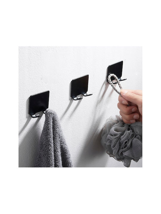 Cârlig de Baie Simplu cu șuruburi ​5x5cm Inox Argintiu