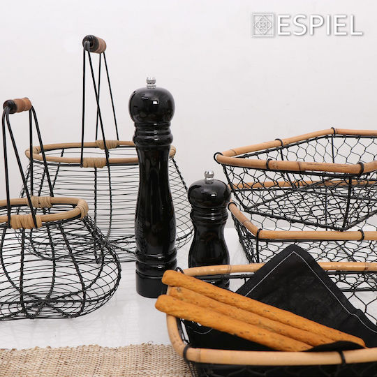 Espiel Fruit Bowl Metallic Black 29x21x32cm