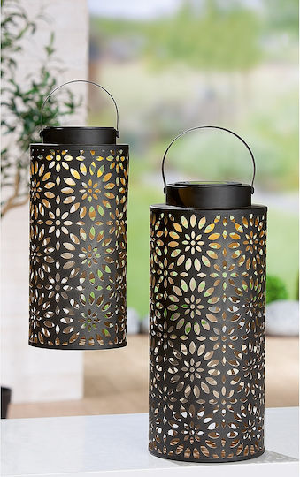 ArteLibre Tabletop Metallic Lantern Brown 34cm