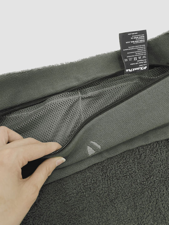 AMILA Lewot Plus Gym Cooling Towel Cotton and Carrying Case Gray 118x43cm