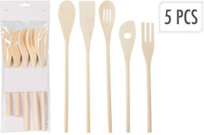 Next Wooden Serving Utensil Set Beige 5pcs