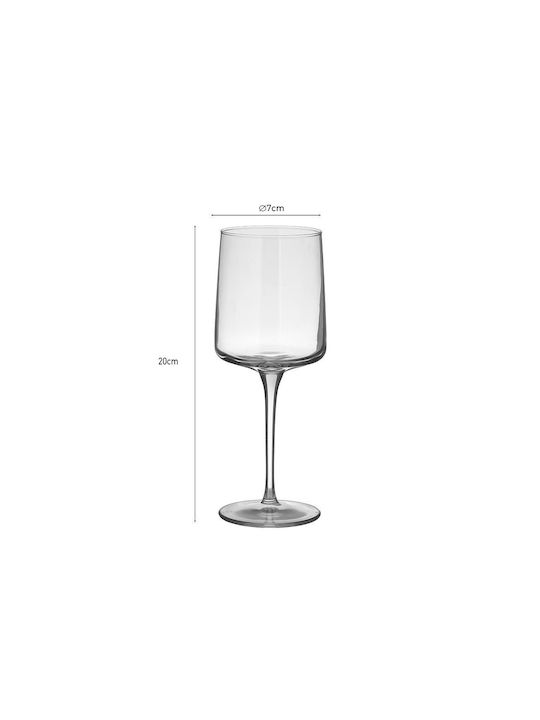 Click Set de Pahare pentru Vin Alb și Roșu din Sticlă în Culoare Roz Fără Colțuri 340ml 6buc