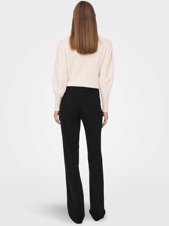 Only Women's High-waisted Fabric Trousers Flare Black