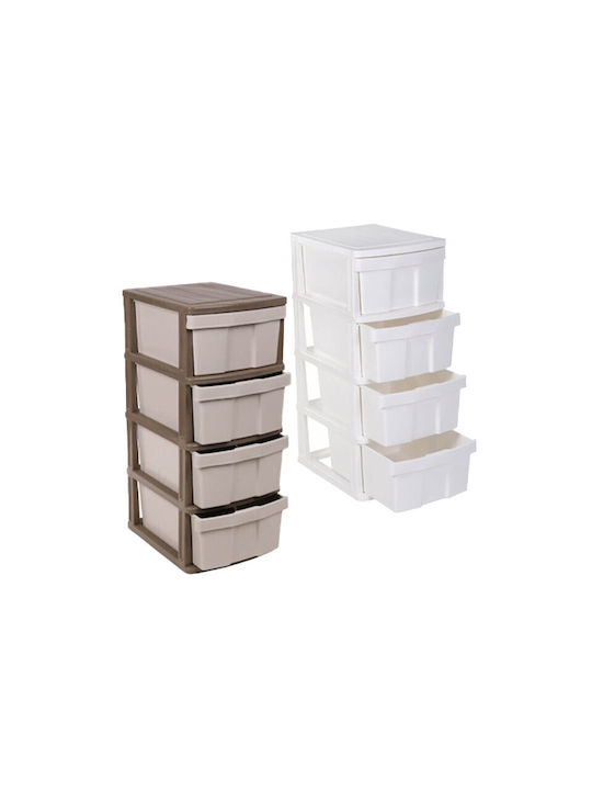 Homeplast Homeplast Lebensmittelregal Kunststoff 4 Ebenen Braun 50x40x99cm