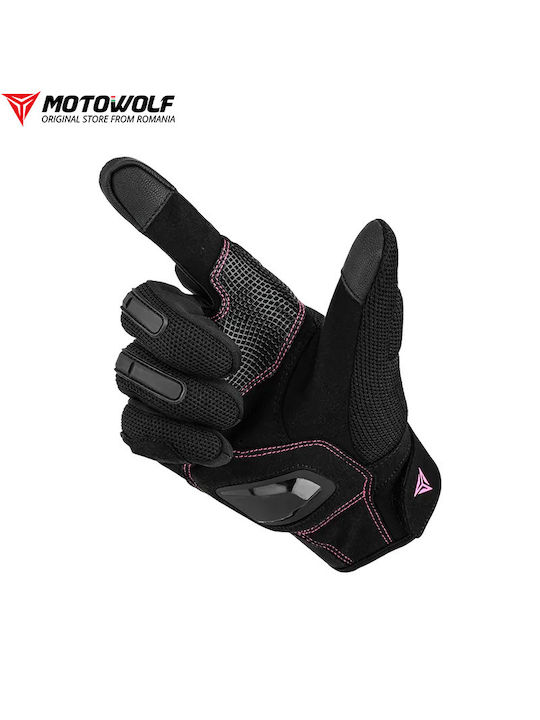 Motowolf Bărbătești Mănuși de motocicletă Roz