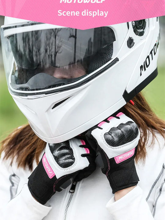 Motowolf Bărbătești Mănuși de motocicletă Roz