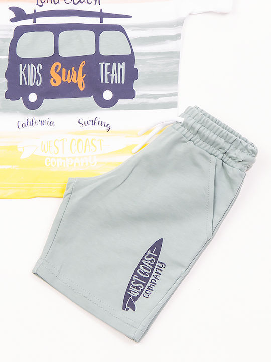 Trax Kinder Set mit Shorts Sommer 2Stück Mint Surf