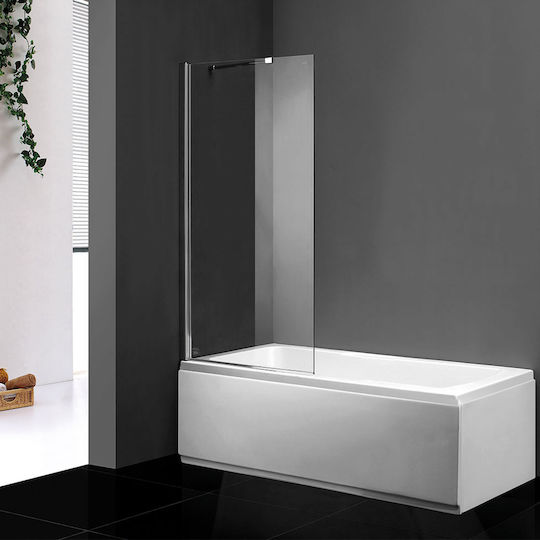 Axis 1 Διαχωριστικό Μπανιέρας 77-79x140cm Clear Glass Chrome
