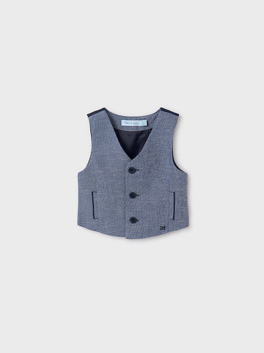 Abel & Lula Baptism Vest Navy Blue