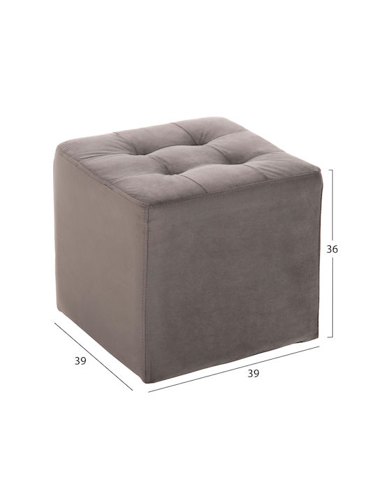 Stools For Living Room Upholstered with Velvet Punk Grey 1pcs 39x39x36cm