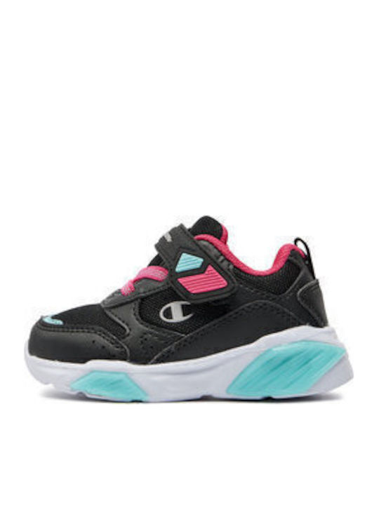 Wave Παιδικά Sneakers με Σκρατς Μαύρα