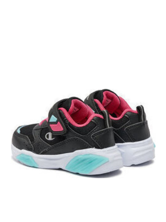 Wave Παιδικά Sneakers με Σκρατς Μαύρα