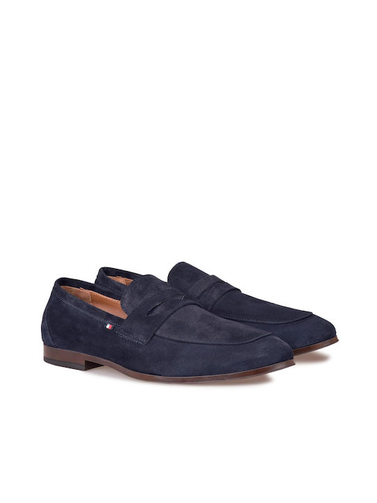 Tommy Hilfiger Wildleder Herren Mokassins in Blau Farbe