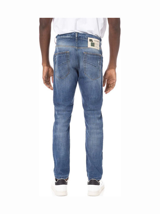 Men's Jeans Pants Elastic with Slim Fit navy-blue