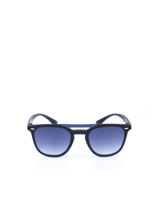 Monte Como Sunglasses with Navy Blue Plastic Frame and Blue Gradient Lens TR128 C01