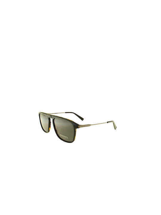 Morel Men's Sunglasses with Black Plastic Frame and Green Lens MOREL MONACO 4 BG11