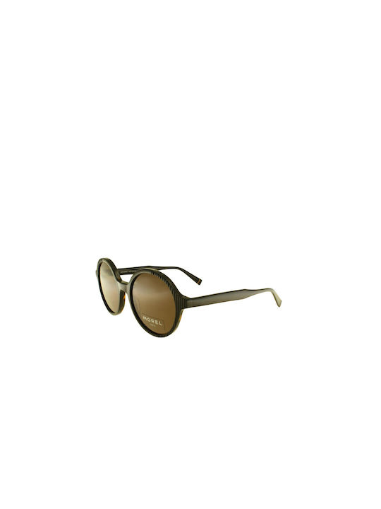 Morel Women's Sunglasses with Black Plastic Frame and Brown Lens BORA BORA 1 NT01