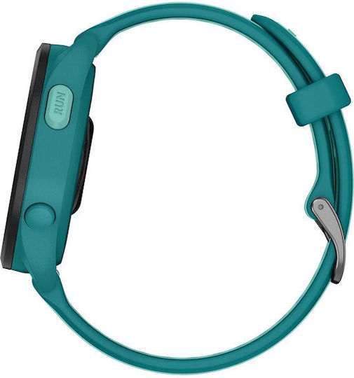 Garmin Forerunner 165 Music 43mm Αδιάβροχο Smartwatch με Παλμογράφο (Turquoise/Aqua)