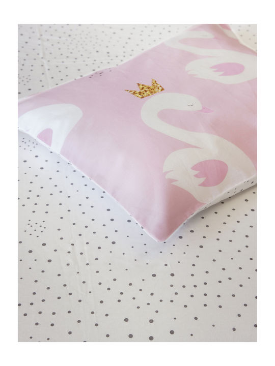 Kocoon Swan Baby Quilt Baumwolle Rosa 110x150cm
