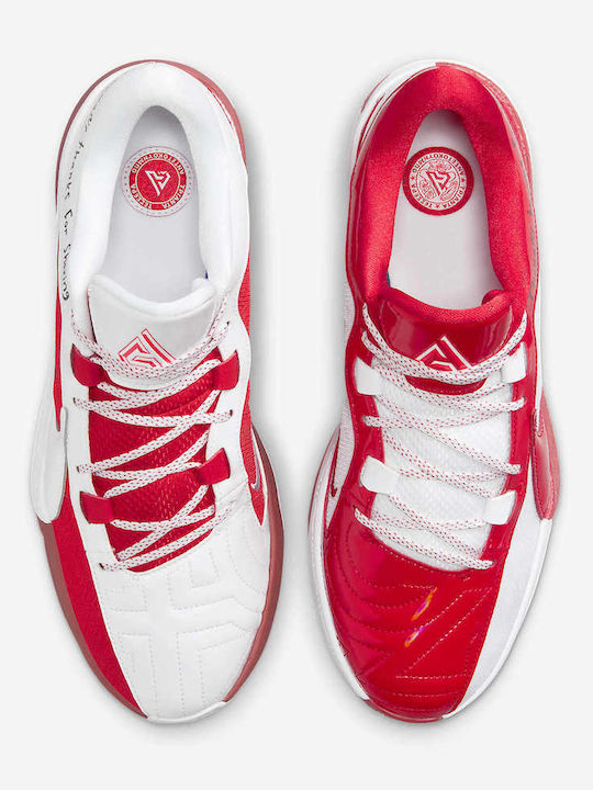 Giannis Freak 5 All-Star "Thanasis Thanks For Sharing" Χαμηλά Μπασκετικά Παπούτσια University Red / Bright Crimson / Λευκό