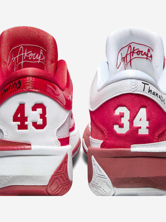 Giannis Freak 5 All-Star "Thanasis Thanks For Sharing" Χαμηλά Μπασκετικά Παπούτσια University Red / Bright Crimson / Λευκό