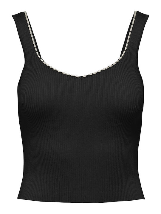 Only Women's Crop Top Sleeveless Black