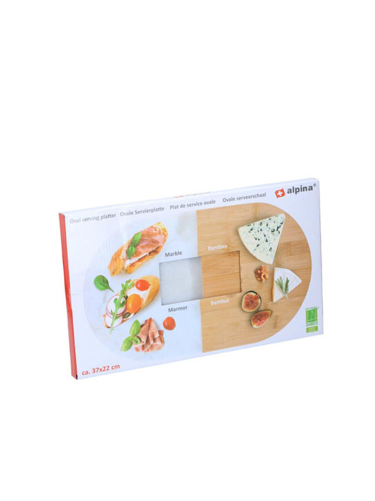 Alpina Appliances Πλατώ Σερβιρίσματος από Μάρμαρο 37x22x1.4εκ.