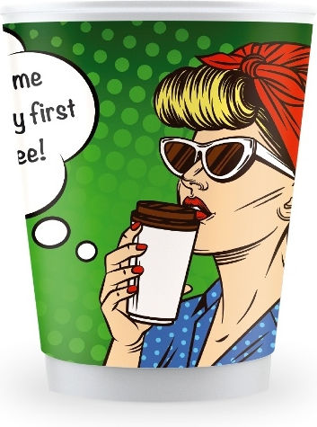 Ecocraft Disposable Cup Paper Double Wall Multicolour 480ml 16pcs