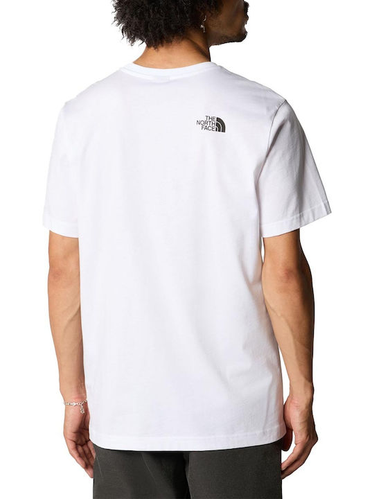 The North Face T-shirt Bărbătesc cu Mânecă Scurtă Alb