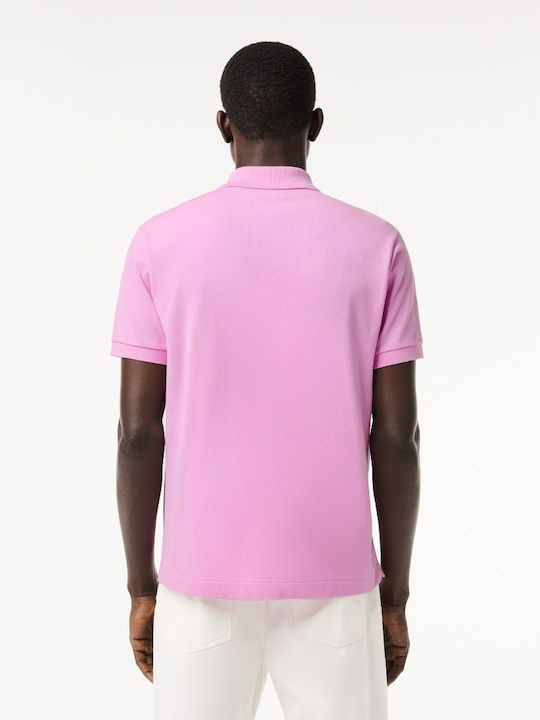 Lacoste Ανδρικό T-shirt Κοντομάνικο Polo Ροζ