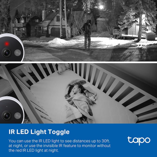 TP-LINK TAPO C120 v1 IP Überwachungskamera Wi-Fi Full HD+ 4MP Wasserdicht mit Zwei-Wege-Kommunikation und Objektiv 2.8mm