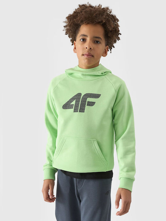 4F Kinder Sweatshirt mit Kapuze Grün