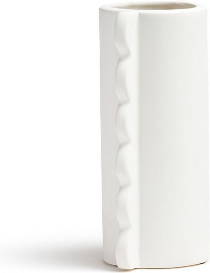 La Redoute Interieurs Glasvase Weiß 10,5x14x24cm