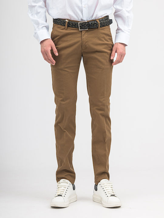 Fourten Industry Men's Trousers Chino in Slim Fit Brown