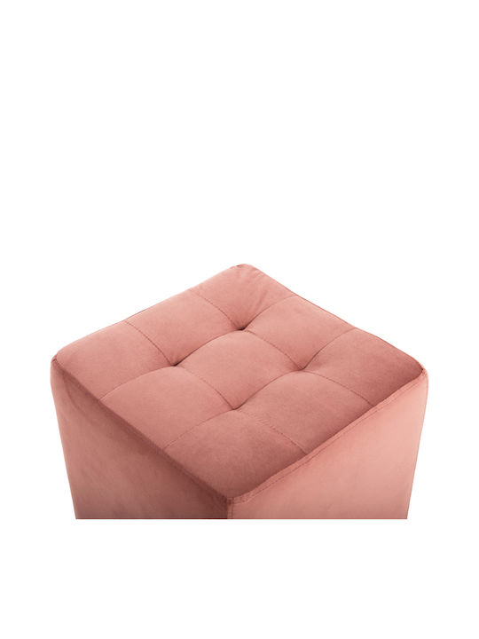 Stool For Living Room Upholstered with Velvet Rotten Apple 39x39x36cm