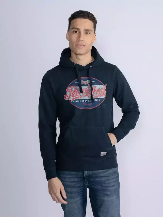 Petrol Industries Herren Sweatshirt mit Kapuze und Taschen Petrol