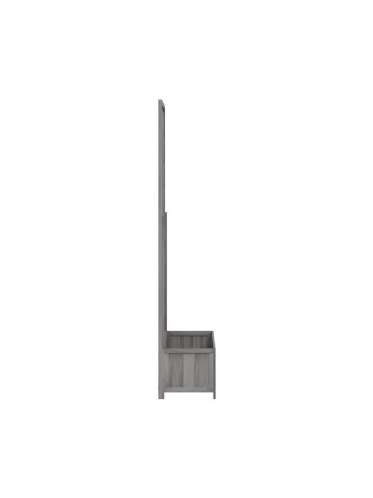 vidaXL Pot Wooden Grey 35cm.