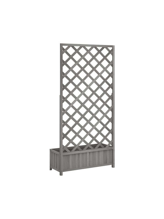vidaXL Pot Wooden Grey 35cm.